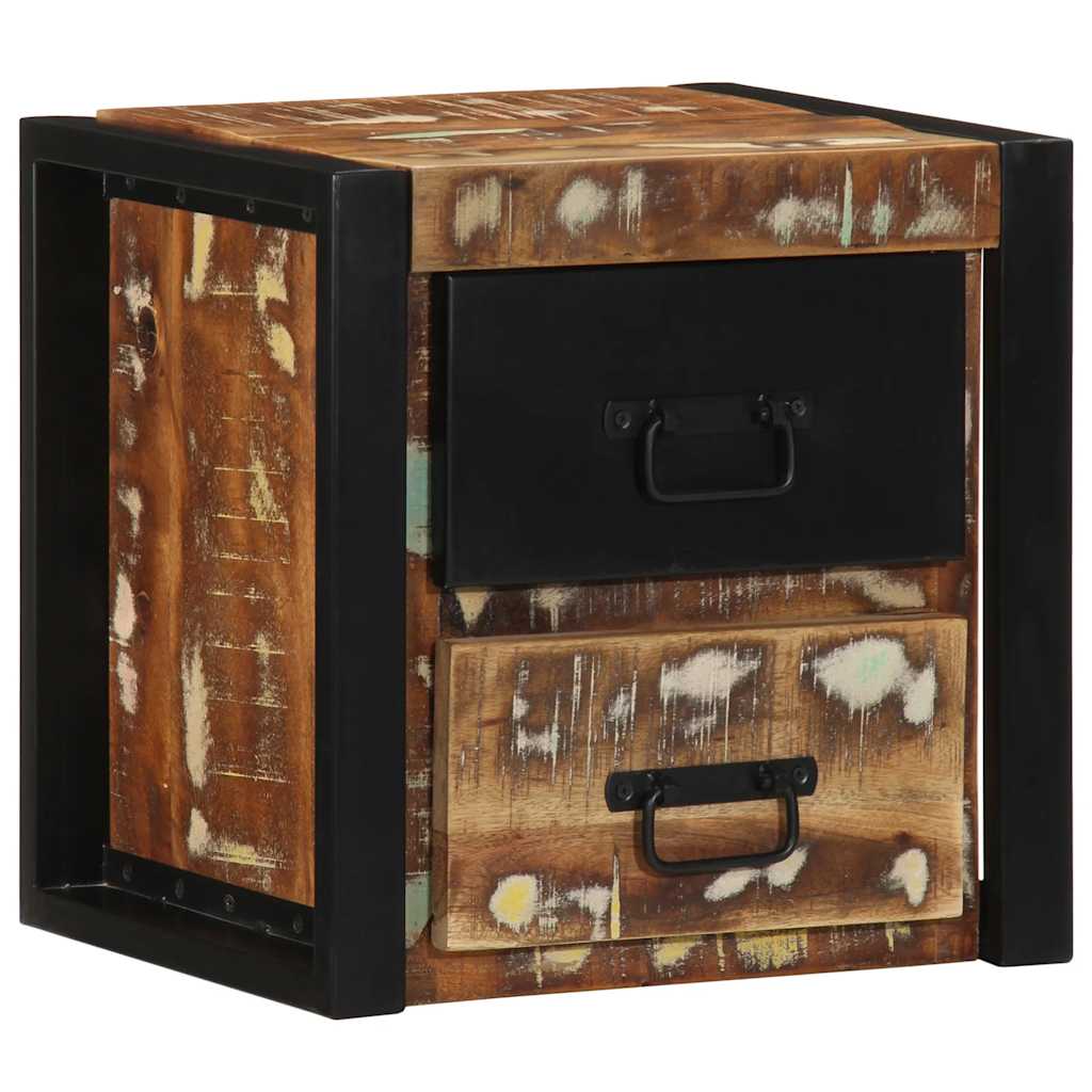 vidaXL Bedside Cabinets 2 pcs Multicolour 40x35x40 cm Solid Wood Reclaimed 4