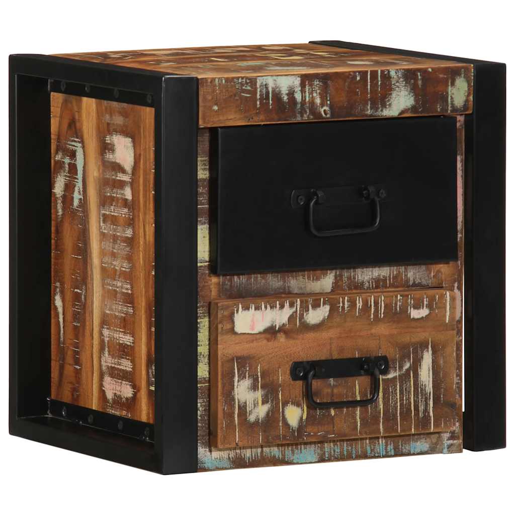 vidaXL Bedside Cabinets 2 pcs Multicolour 40x35x40 cm Solid Wood Reclaimed 5