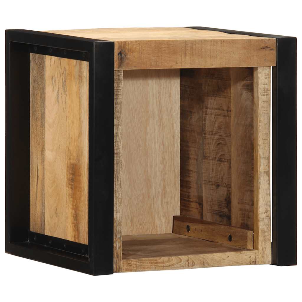 vidaXL Bedside Cabinet 40x35x40 cm Solid Rough Wood Mango 2