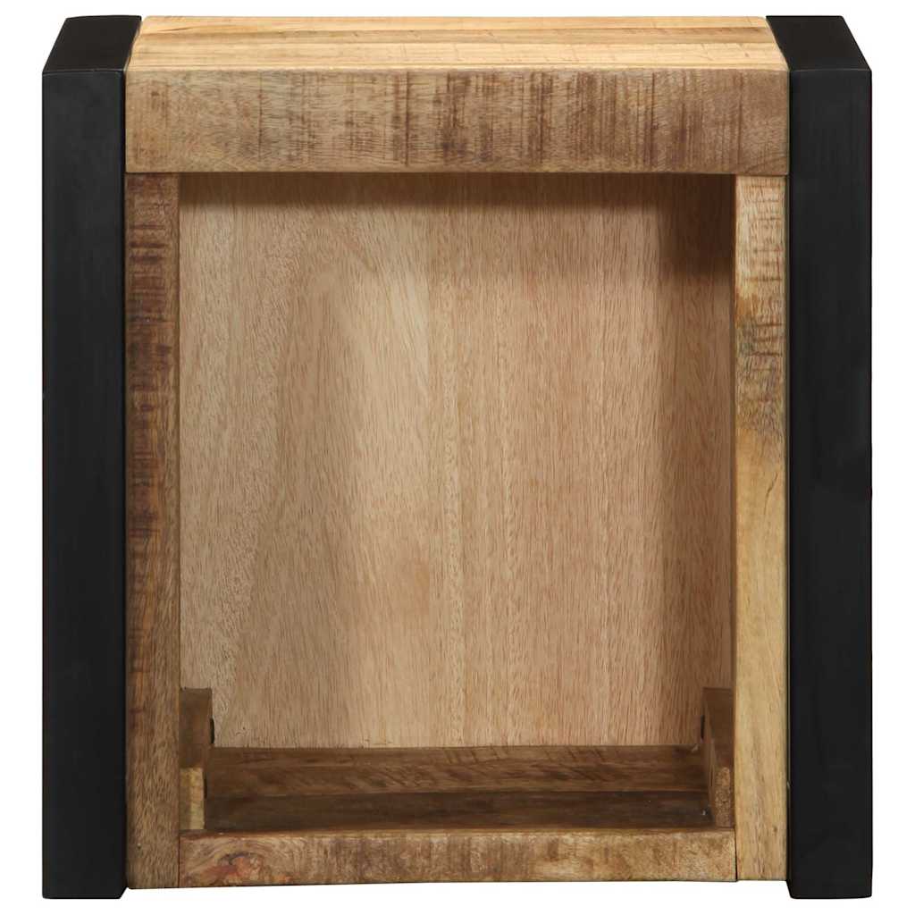 vidaXL Bedside Cabinet 40x35x40 cm Solid Rough Wood Mango 4