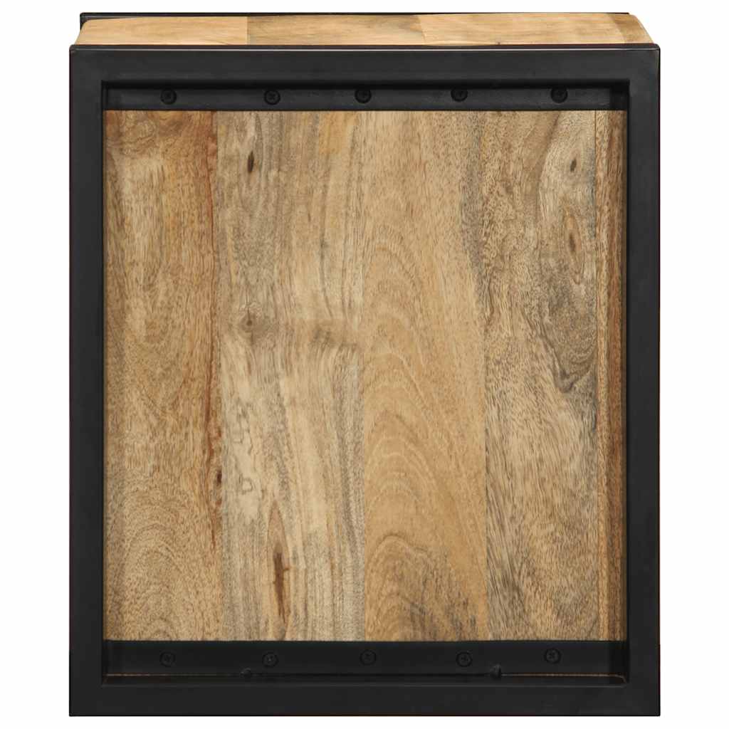 vidaXL Bedside Cabinet 40x35x40 cm Solid Rough Wood Mango 5