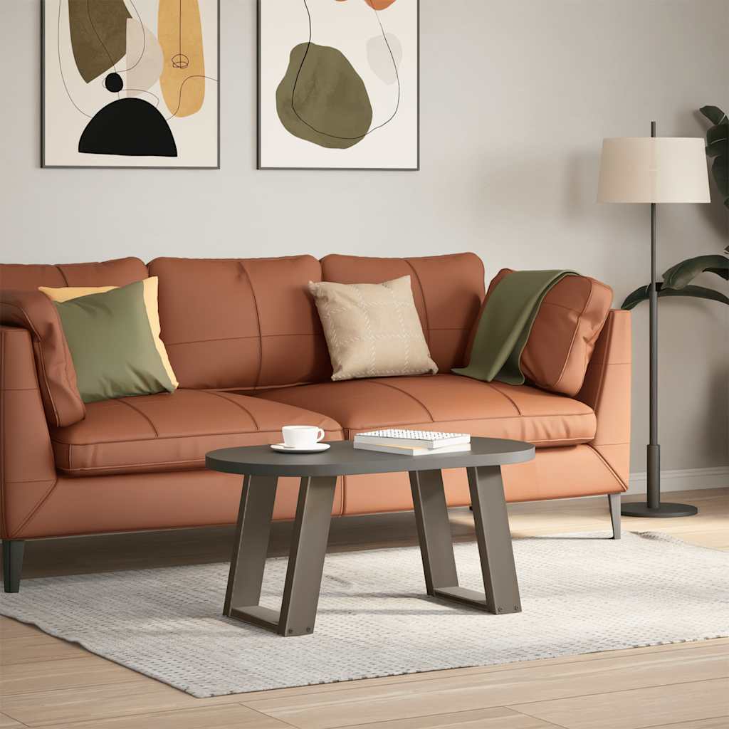 vidaXL Coffee Table Legs U-Shaped 2 pcs Steel Natural