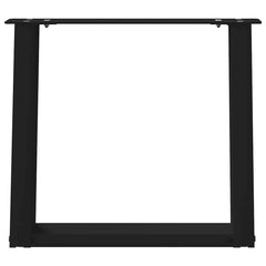 vidaXL Coffee Table Legs U-Shaped 2 pcs Black 50x(42-43) cm Steel 5