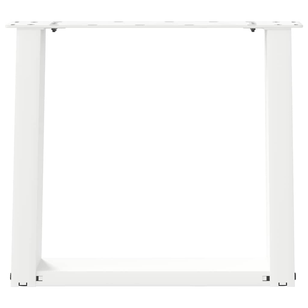 vidaXL Coffee Table Legs U-Shaped 2 pcs White 50x(42-43) cm Steel 5