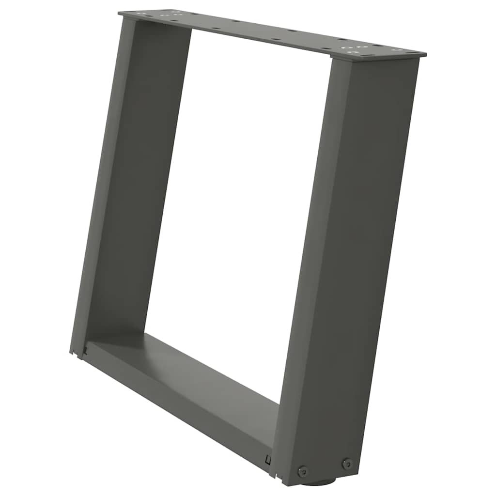 vidaXL Coffee Table Legs U-Shaped 2 pcs Anthracite 70x(42-43) cm Steel 4