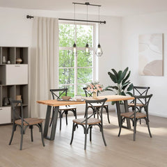 vidaXL Coffee Table Legs U-Shaped 2 pcs Steel Anthracite