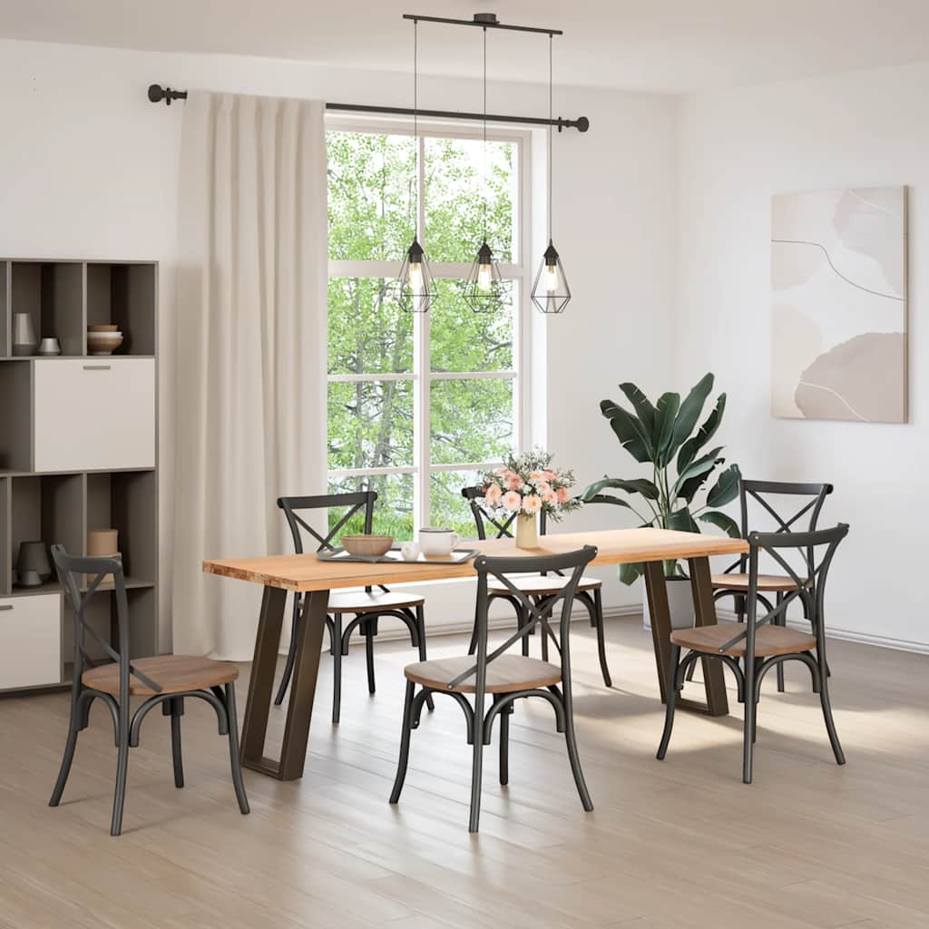 Coffee Table Legs U-Shaped 2 pcs Steel Natural 38 x (72-73) cm