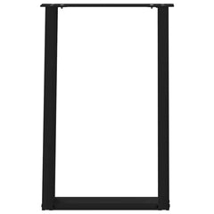 vidaXL Dining Table Legs U-Shaped 2 pcs Black 50x(72-73) cm Steel 5