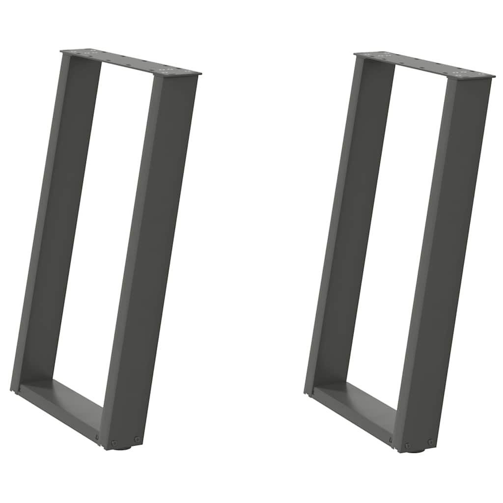 Coffee Table Legs U-Shaped 2 pcs Steel Anthracite