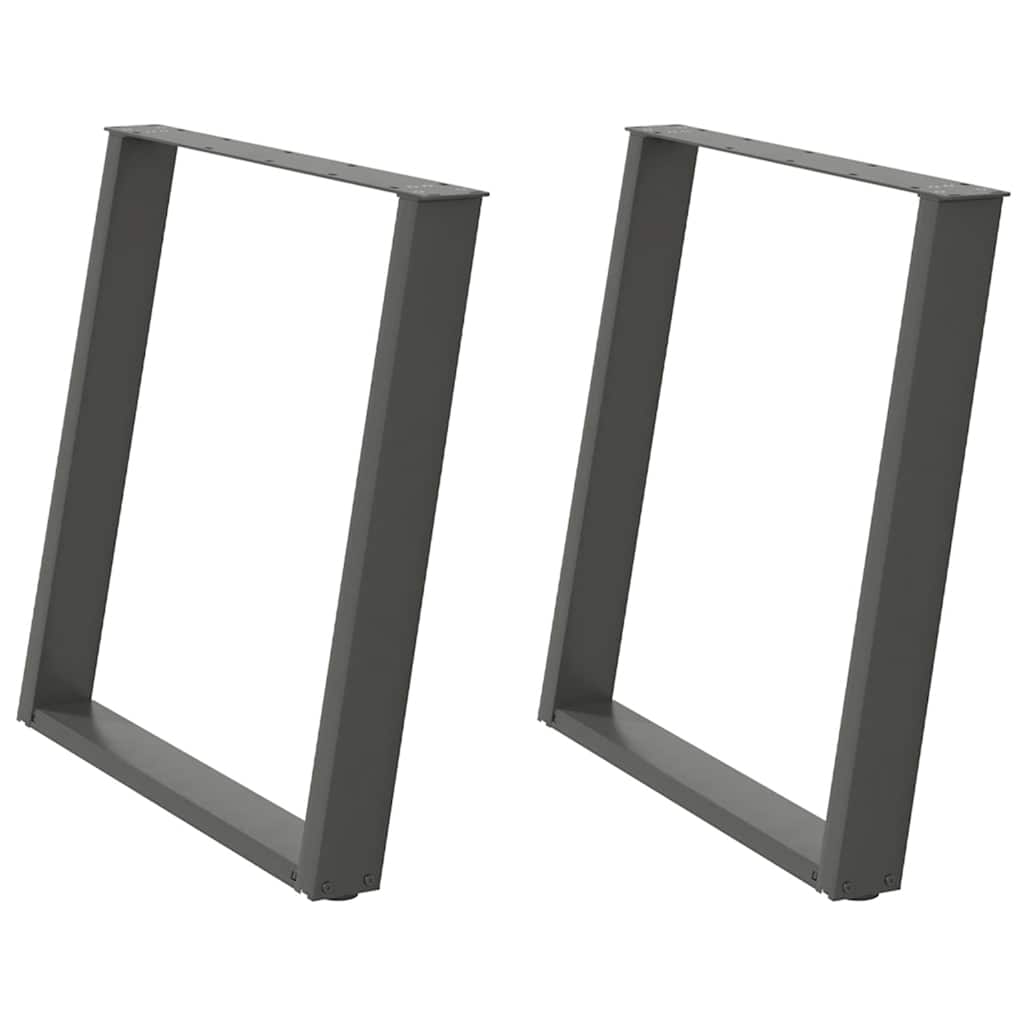 Coffee Table Legs U-Shaped 2 pcs Steel Anthracite