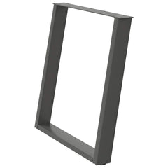 vidaXL Dining Table Legs U-Shaped 2 pcs Anthracite 80x(72-73) cm Steel 4