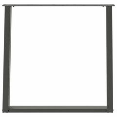 vidaXL Dining Table Legs U-Shaped 2 pcs Anthracite 80x(72-73) cm Steel 5