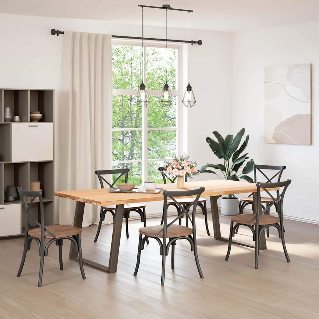 Coffee Table Legs U-Shaped 2 pcs Steel Natural 90 x (72-73) cm