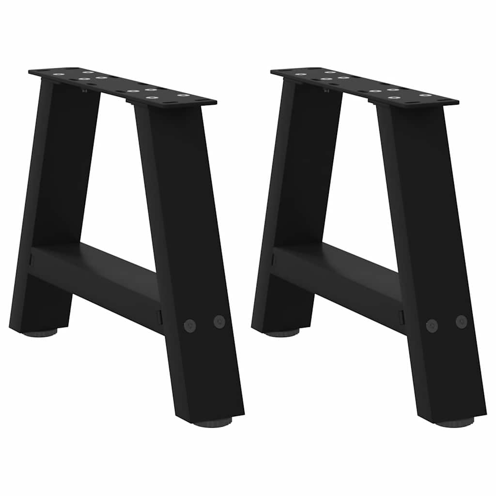 vidaXL Coffee Table Legs A-Shaped 2 pcs Black 30x(30-31) cm Steel 1