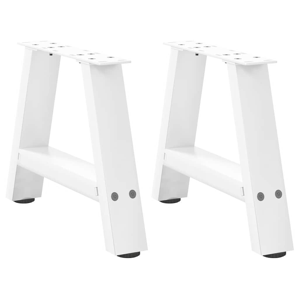 vidaXL Coffee Table Legs A-Shaped 2 pcs White 30x(30-31) cm Steel 1