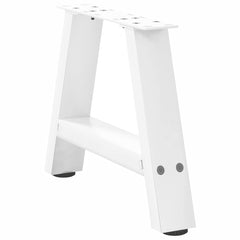 vidaXL Coffee Table Legs A-Shaped 2 pcs White 30x(30-31) cm Steel 4