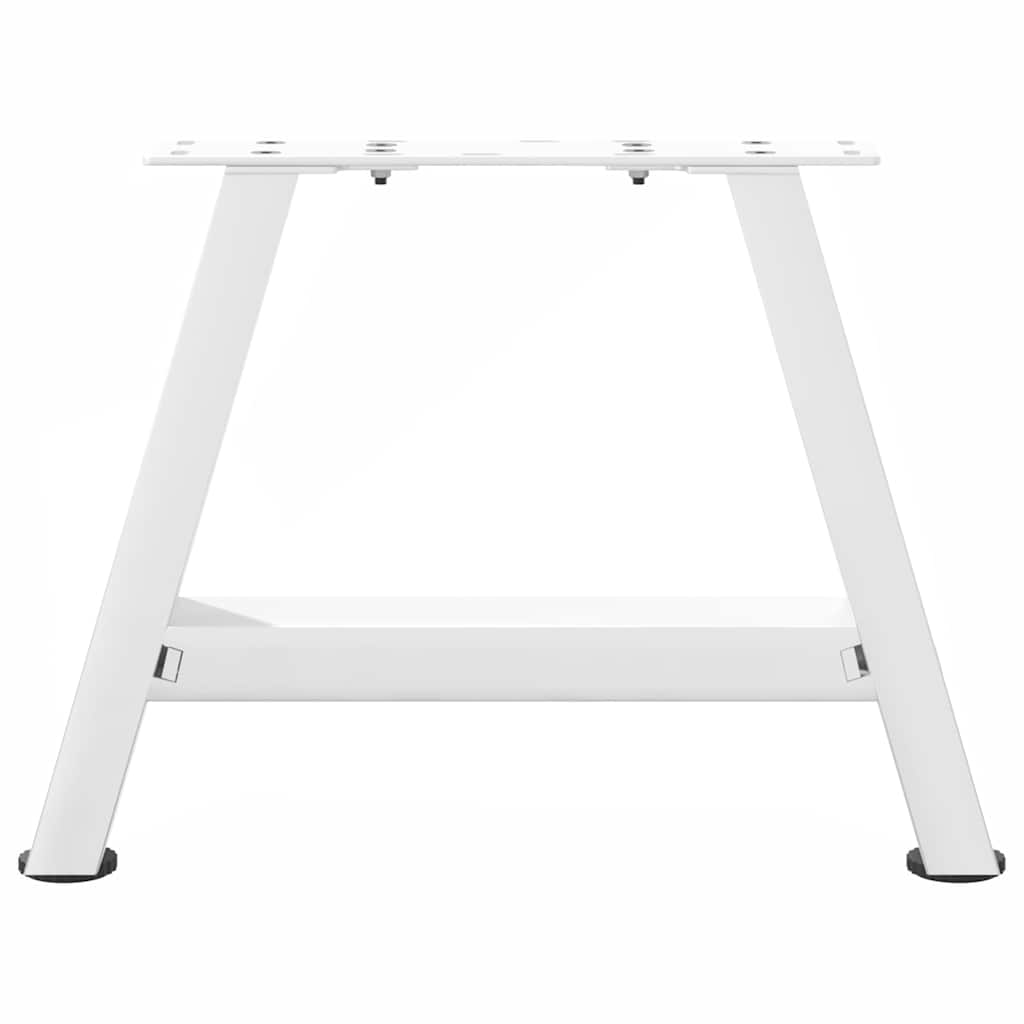 vidaXL Coffee Table Legs A-Shaped 2 pcs White 30x(30-31) cm Steel 5