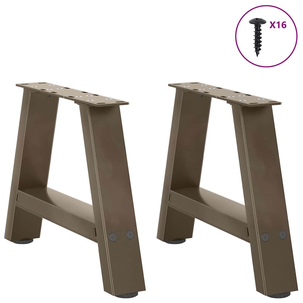 vidaXL Coffee Table Legs A-Shaped 2 pcs 30x(30-31) cm Steel 3