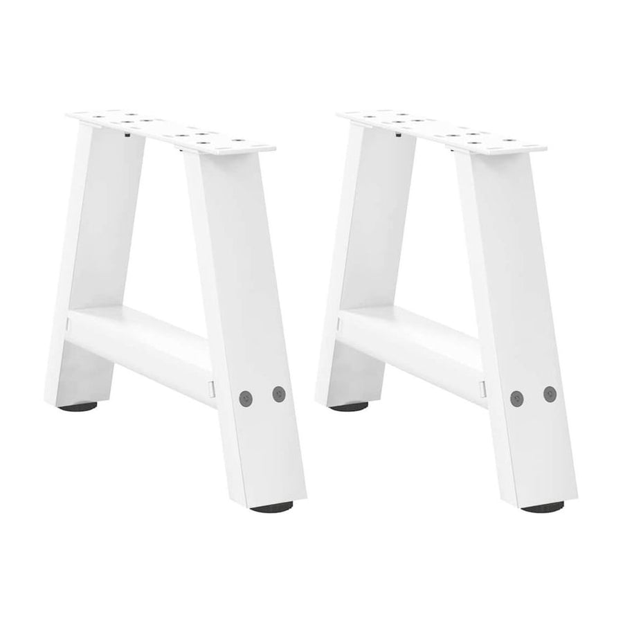 Coffee Table Legs A-Shaped 2 pcs White Steel