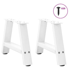 vidaXL Coffee Table Legs A-Shaped 2 pcs White 40x(30-31) cm Steel 3