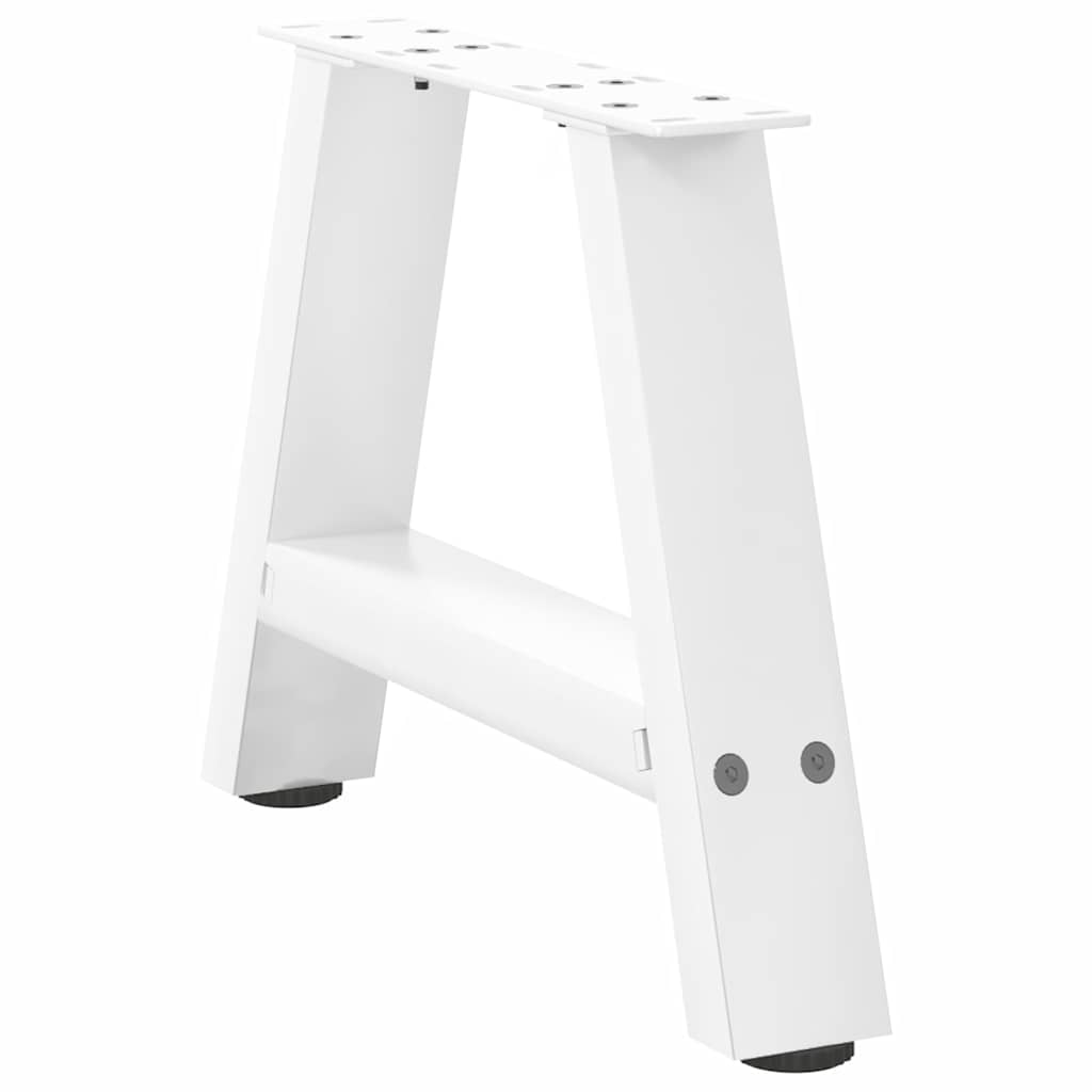 vidaXL Coffee Table Legs A-Shaped 2 pcs White 40x(30-31) cm Steel 4