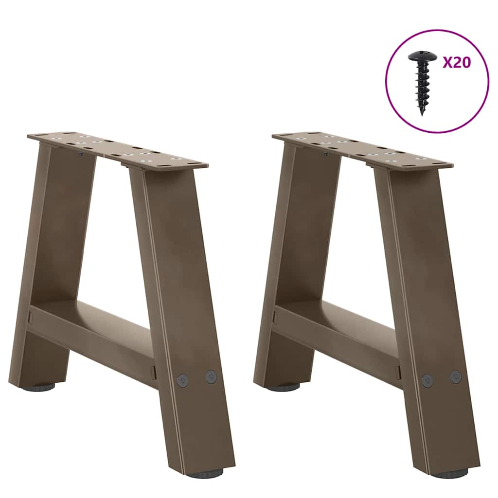 vidaXL Coffee Table Legs A-Shaped 2 pcs 40x(30-31) cm Steel 3