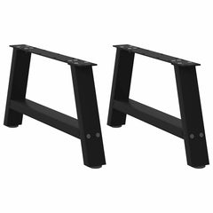 Coffee Table Legs A-Shaped 2 pcs Steel Black