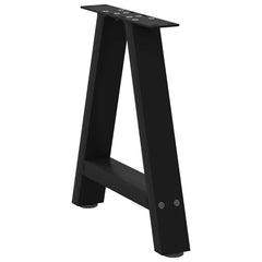vidaXL Coffee Table Legs A-Shaped 2 pcs Black 38x(42-43) cm Steel 4