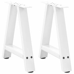 vidaXL Coffee Table Legs A-Shaped 2 pcs White 38x(42-43) cm Steel 1