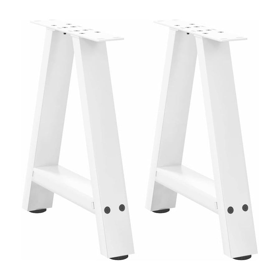 Coffee Table Legs A-Shaped 2 pcs White Steel