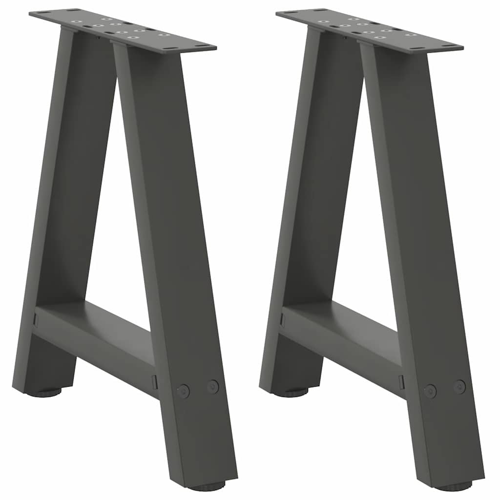 vidaXL Coffee Table Legs A-Shaped 2 pcs Anthracite 38x(42-43) cm Steel 1