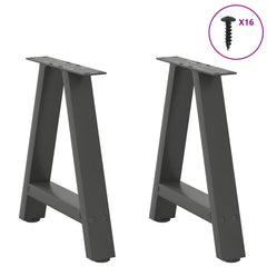 vidaXL Coffee Table Legs A-Shaped 2 pcs Anthracite 38x(42-43) cm Steel 3