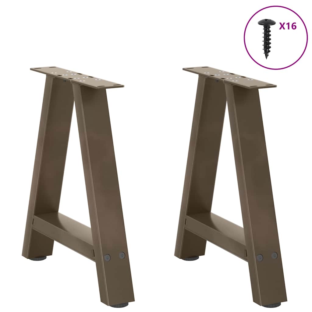 vidaXL Coffee Table Legs A-Shaped 2 pcs 38x(42-43) cm Steel 3