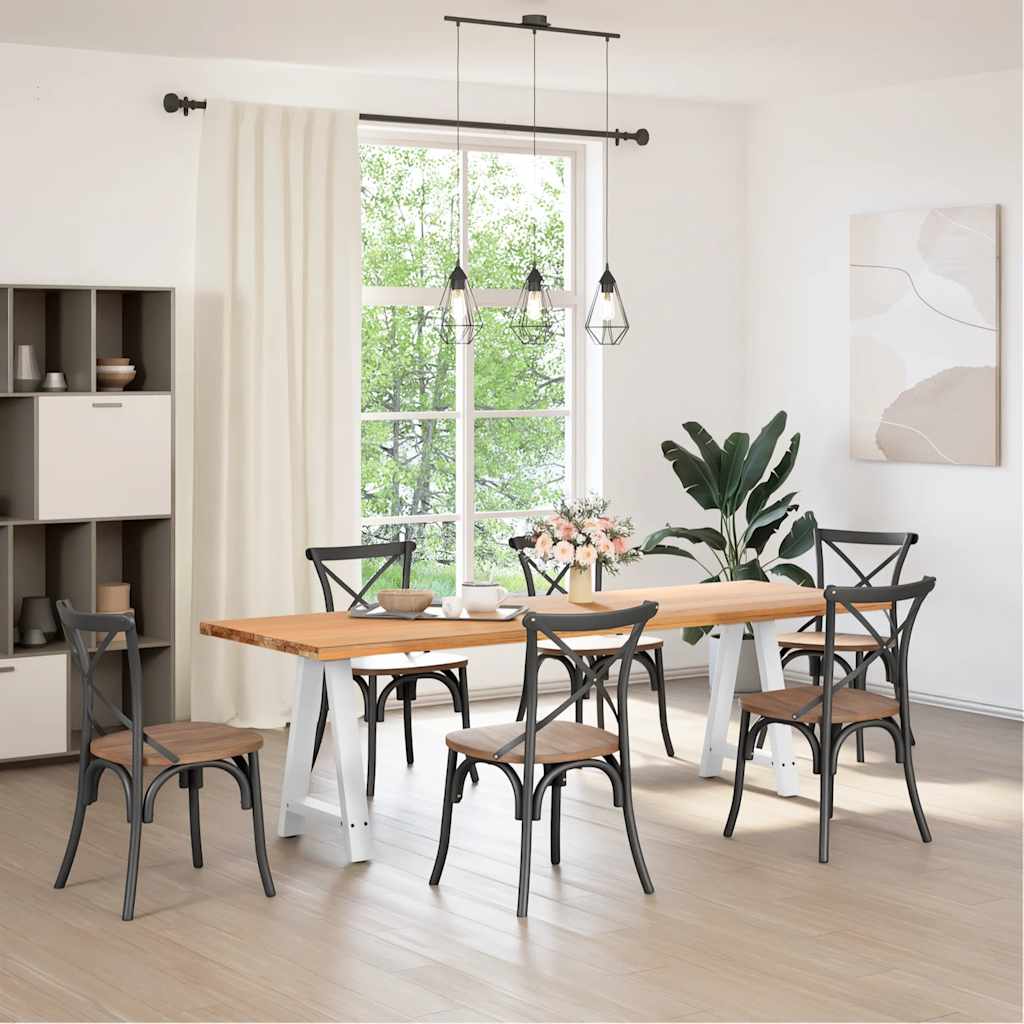 vidaXL Coffee Table Legs A-Shaped 2 pcs Steel White