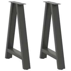 vidaXL Dining Table Legs A-Shaped 2 pcs Anthracite 60x(72-73) cm Steel 1