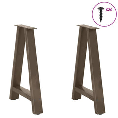 vidaXL Dining Table Legs A-Shaped 2 pcs 60x(72-73) cm Steel 3