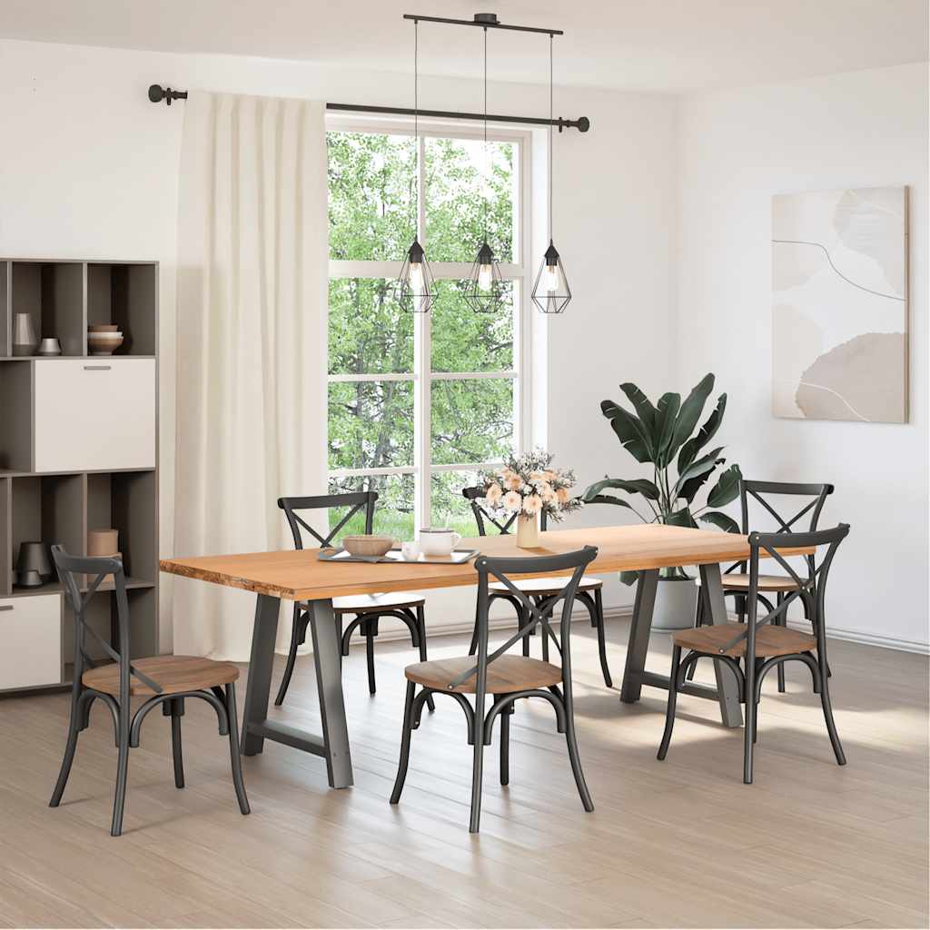 vidaXL Coffee Table Legs A-Shaped 2 pcs Steel Anthracite