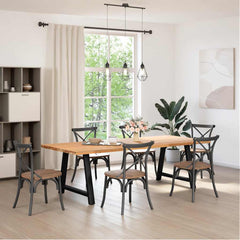 vidaXL Coffee Table Legs A-Shaped 2 pcs Steel Black