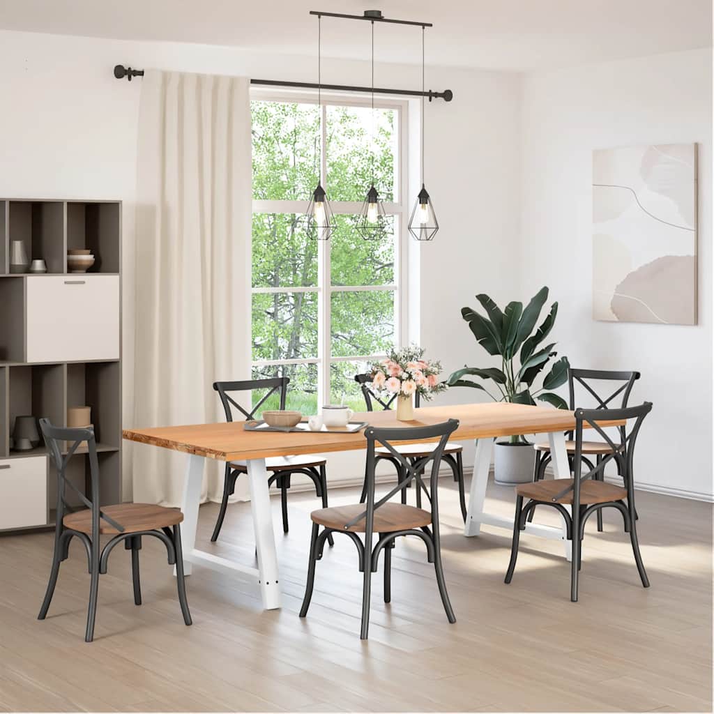 vidaXL Coffee Table Legs A-Shaped 2 pcs Steel White