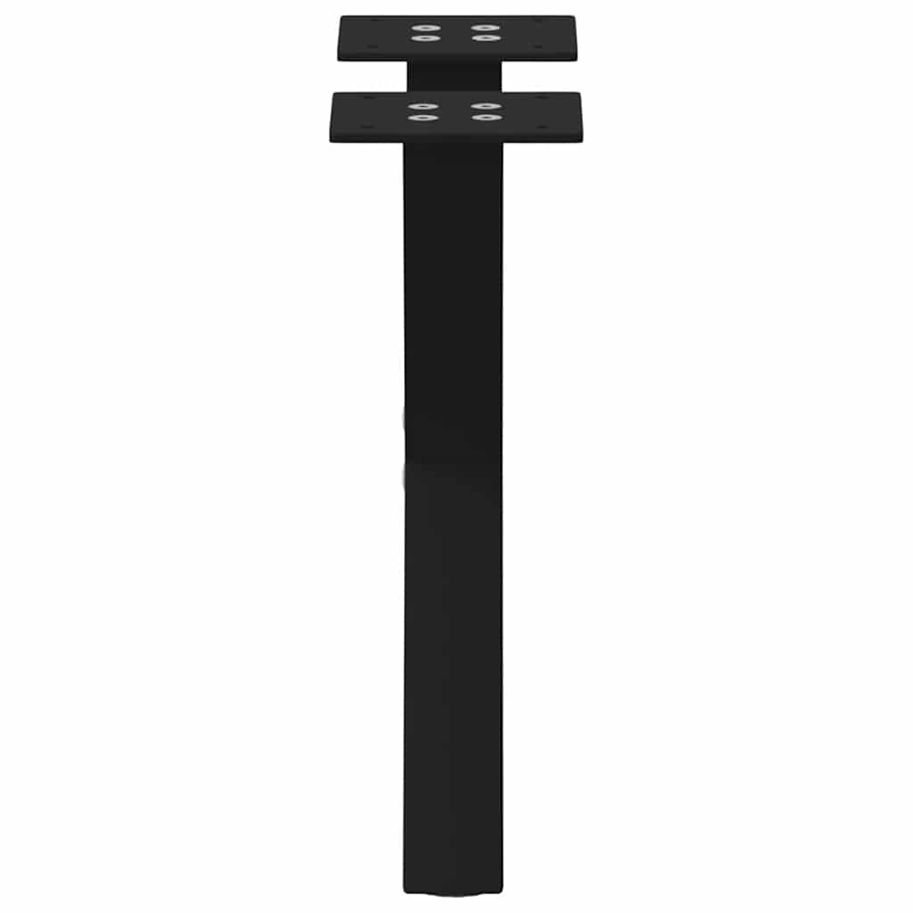 vidaXL Coffee Table Legs X-Shaped 2 pcs Black 30x(30-31) cm Steel 5