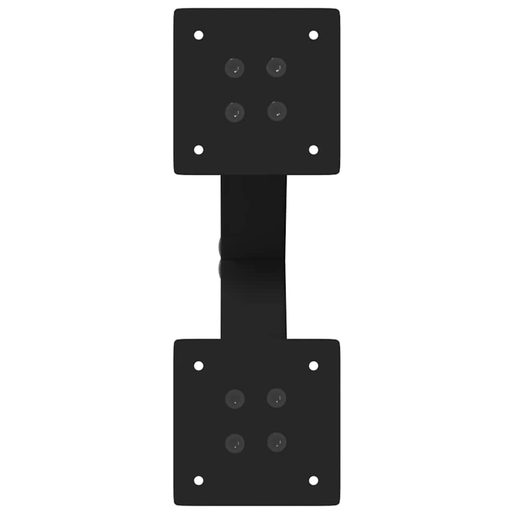 vidaXL Coffee Table Legs X-Shaped 2 pcs Black 30x(30-31) cm Steel 6