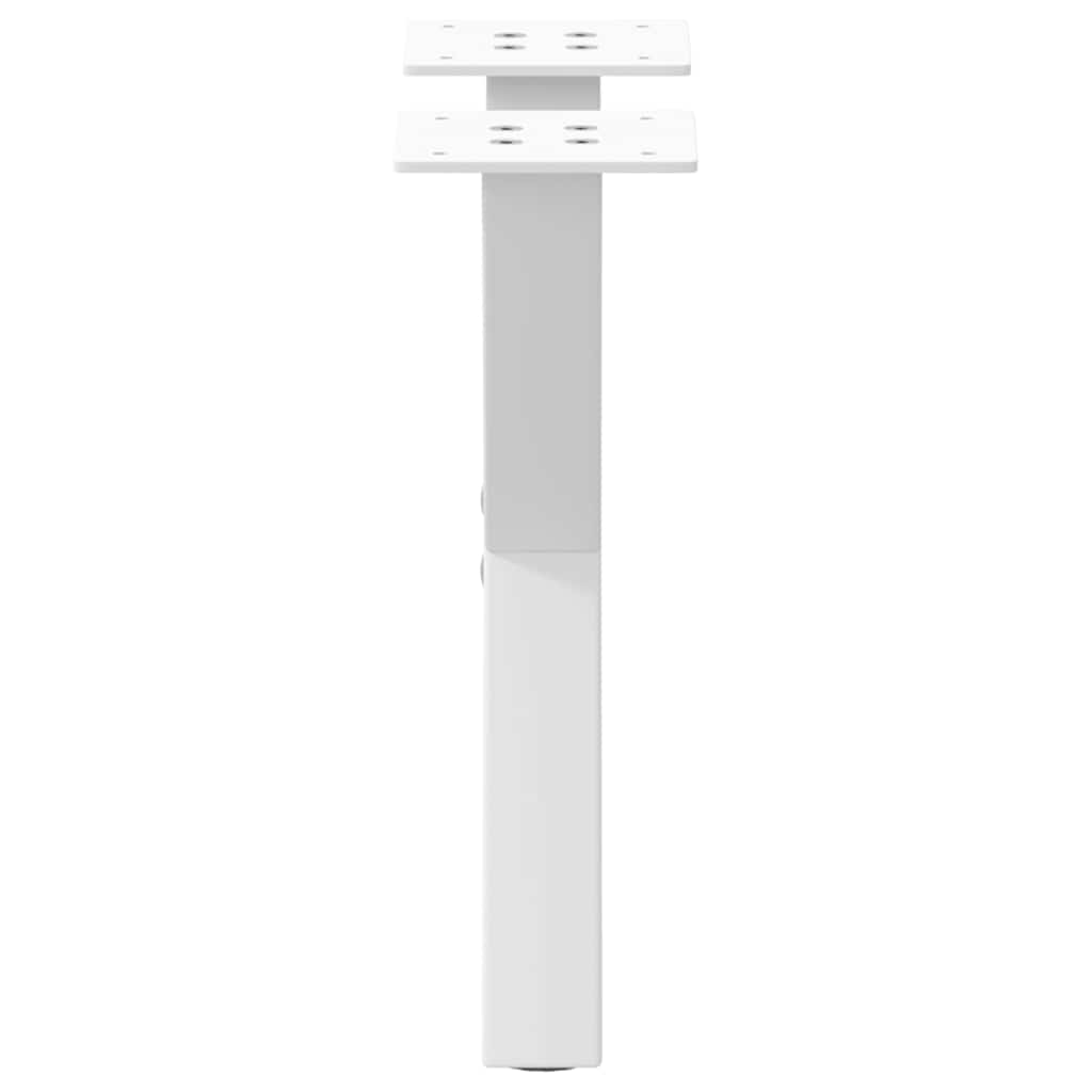 vidaXL Coffee Table Legs X-Shaped 2 pcs White 30x(30-31) cm Steel 5