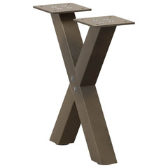 vidaXL Coffee Table Legs X-Shaped 2 pcs Natural Steel 30x(30-31) cm Steel 1