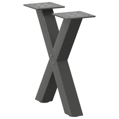 vidaXL Coffee Table Legs X-Shaped 2 pcs Anthracite 37x(30-31) cm Steel 1