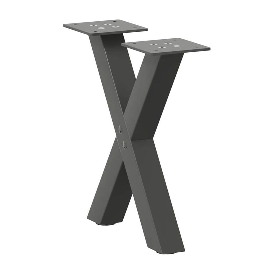 Coffee Table Legs X-Shaped 2 pcs Anthracite Steel