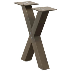 vidaXL Coffee Table Legs X-Shaped 2 pcs Natural Steel 37x(30-31) cm Steel 1