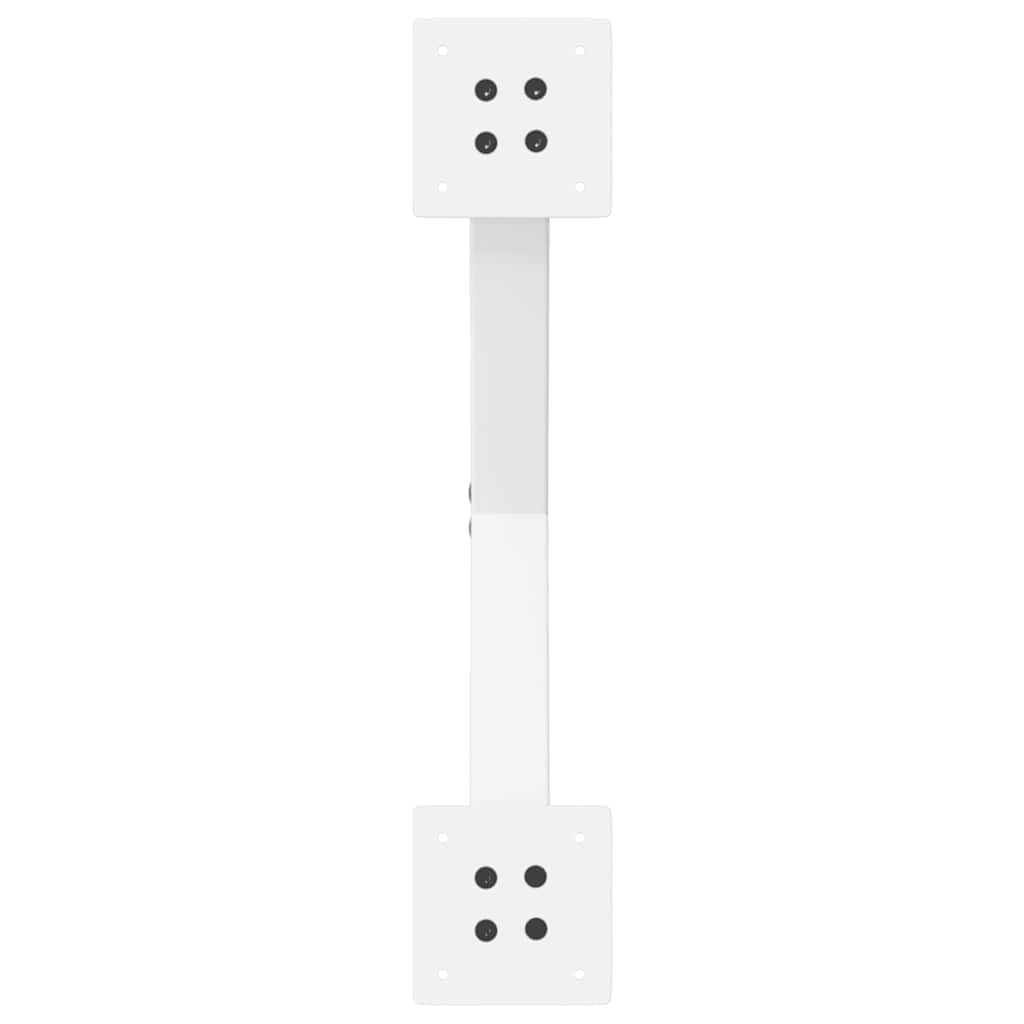 vidaXL Coffee Table Legs X-Shaped 2 pcs White 50x(30-31) cm Steel 6
