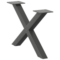 vidaXL Coffee Table Legs X-Shaped 2 pcs Anthracite 50x(30-31) cm Steel 5