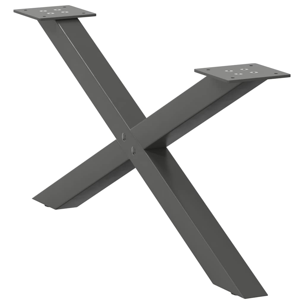 Coffee Table Legs X-Shaped 70x(30-31) Steel 2 pcs Anthracite 70 x (30-31) cm (40 mm)