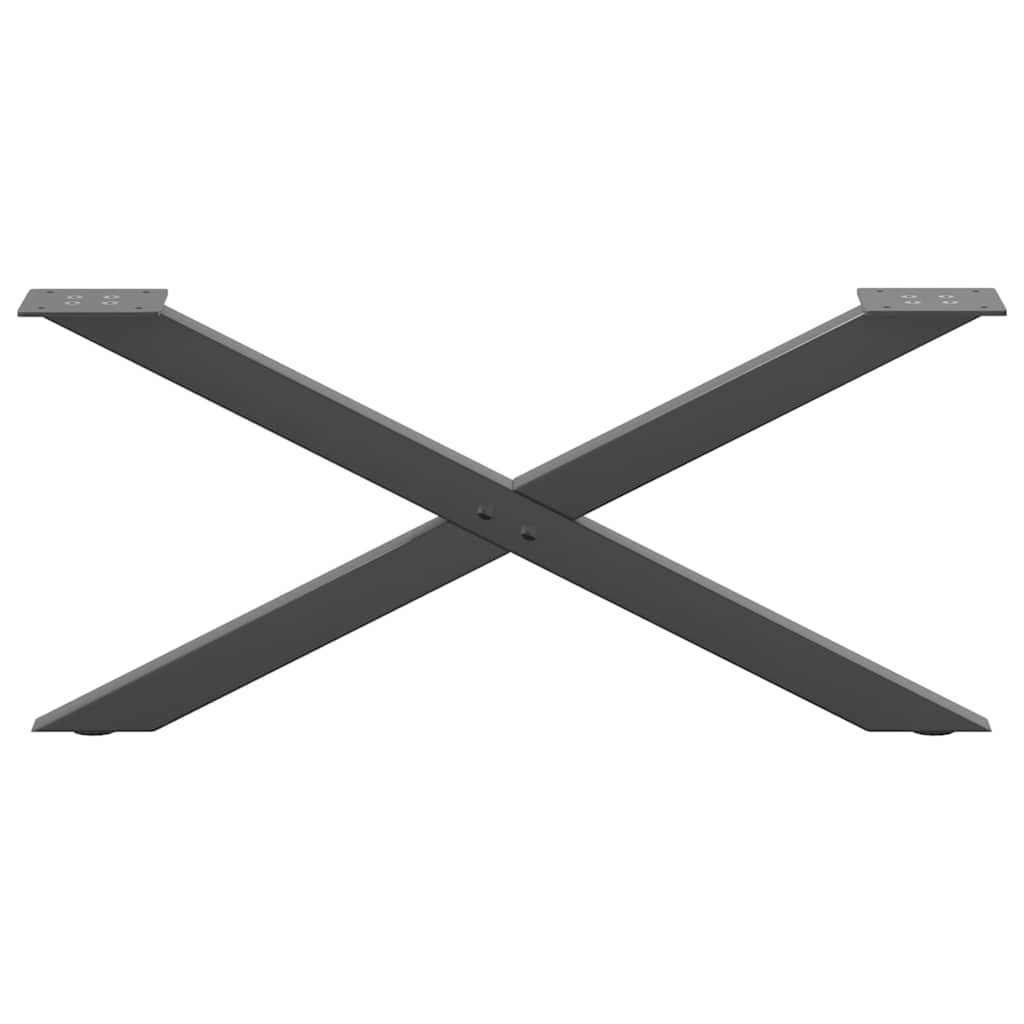 Coffee Table Legs X-Shaped 70x(30-31) Steel 2 pcs Anthracite 70 x (30-31) cm (40 mm)